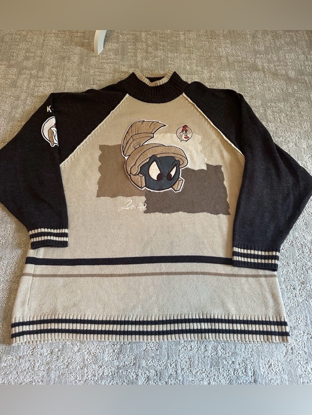 Lot 29 Vintage Marvin The Martian Looney Tunes Acrylic Wool Sweater